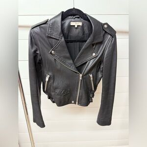 Black leather IRO Asheville leather jacket size 44